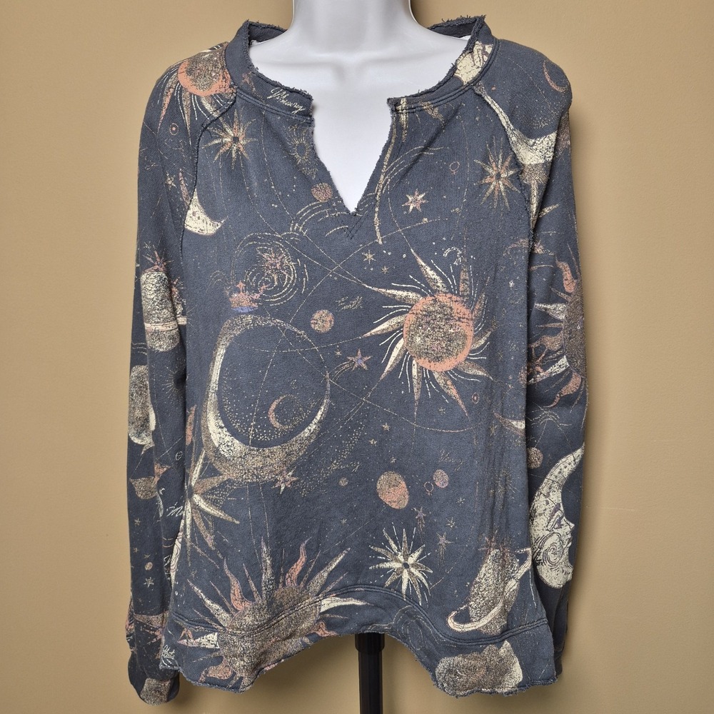 Pilcro Anthropologie Cosmic Shimmer Sweatshirt Small